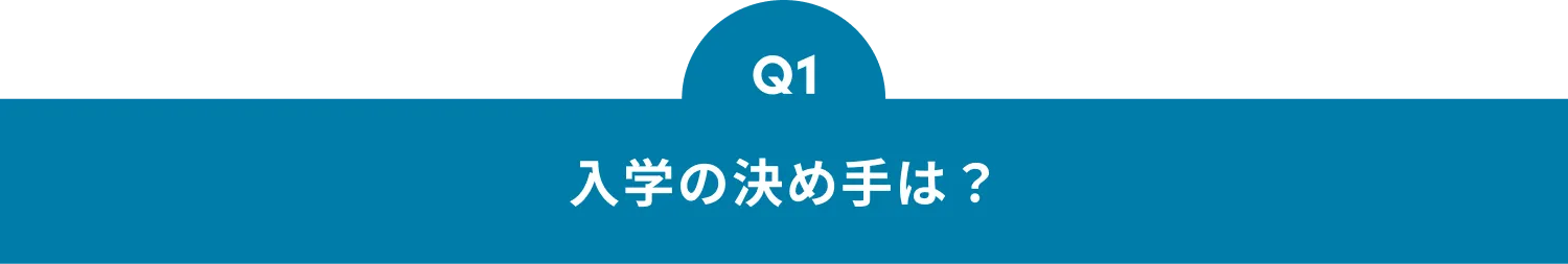Q1 入学の決め手は？